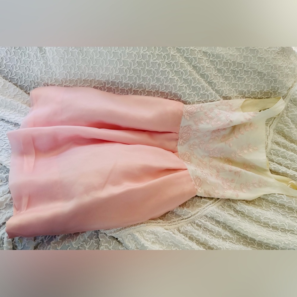Barbie 60s Era Party Dress, Floral Embroidered Bodice & Poof Skirt - Picture 3 of 11